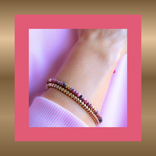 Aimée - armband met rodoniet