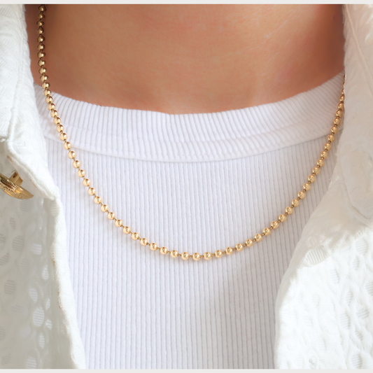Exclusives - Prachtig goldfilled collier met bolletjes van 3mm.