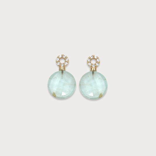 Aimée- aanhangers met aquamarijn