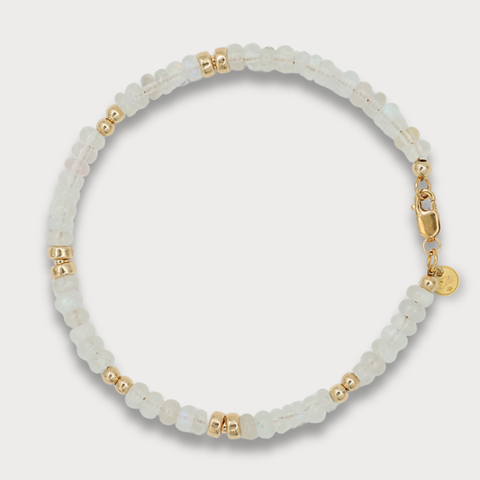 Aimée - armband met regenboog maansteen