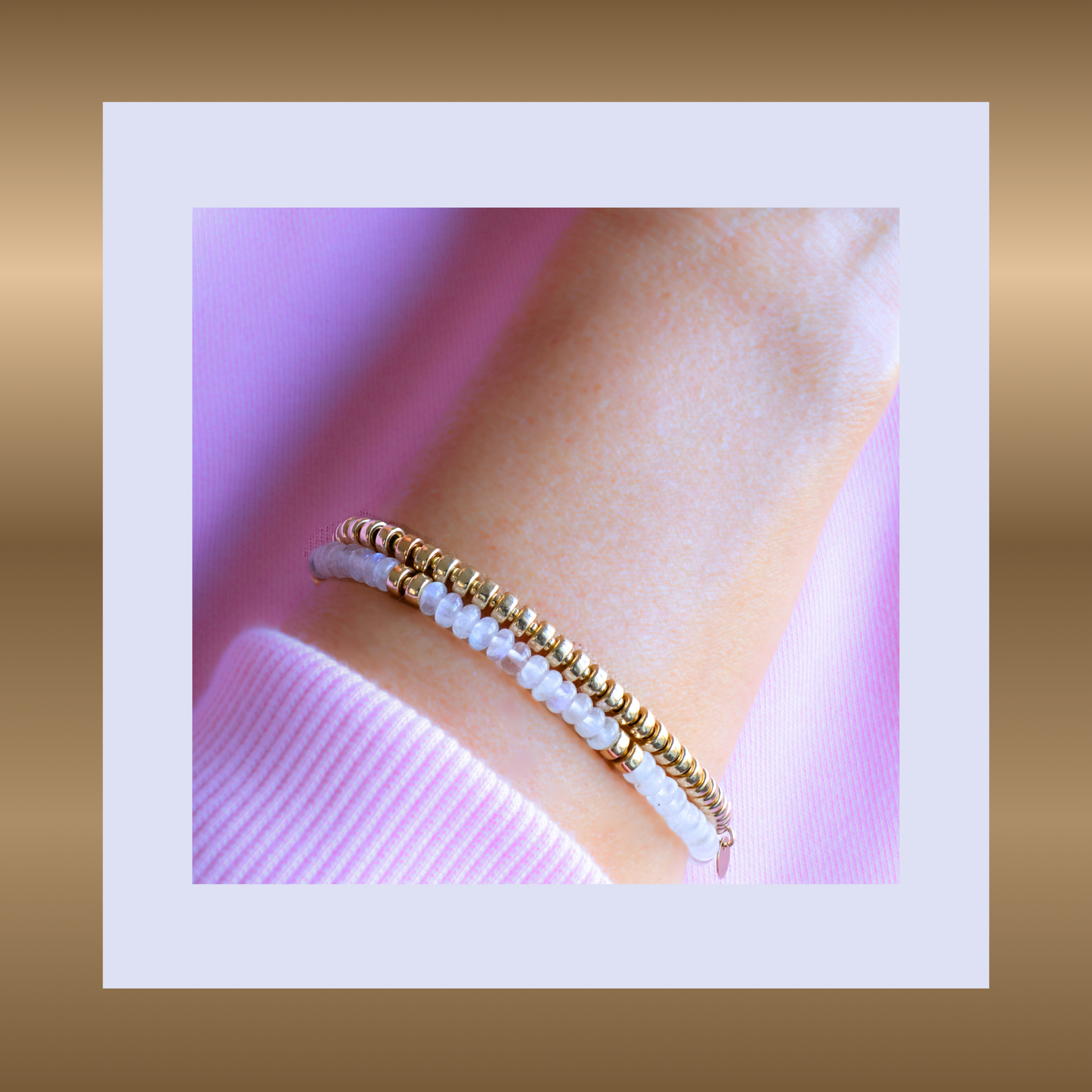 Aimée - armband met regenboog maansteen