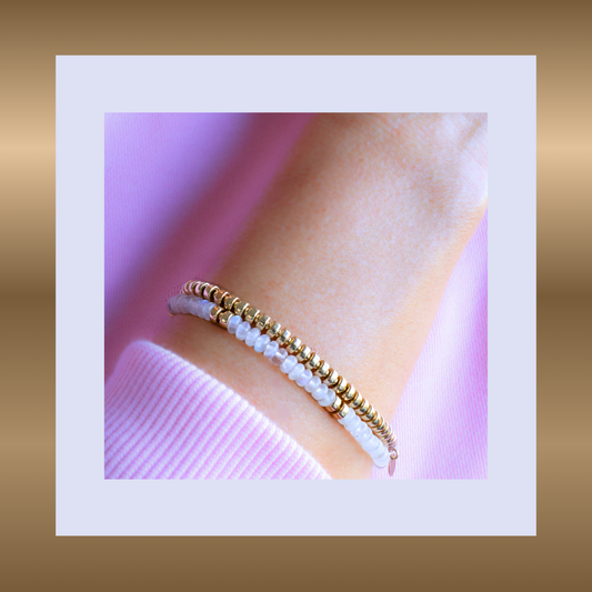 Aimée - armband met regenboog maansteen