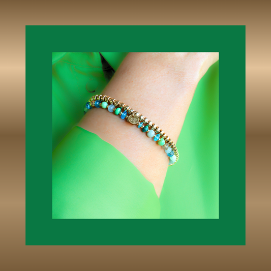 Aimée - armband met o.a. labradoriet en apatiet