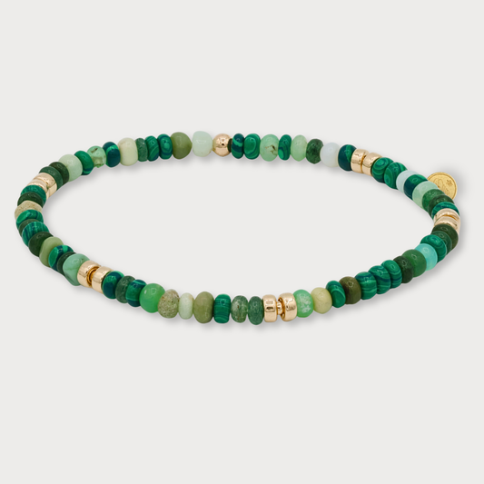 Aimée - armband met chrysopraas, aventurijn en malachiet