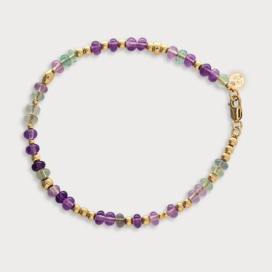 Aimée - armband met o.a. fluoriet en ametrien