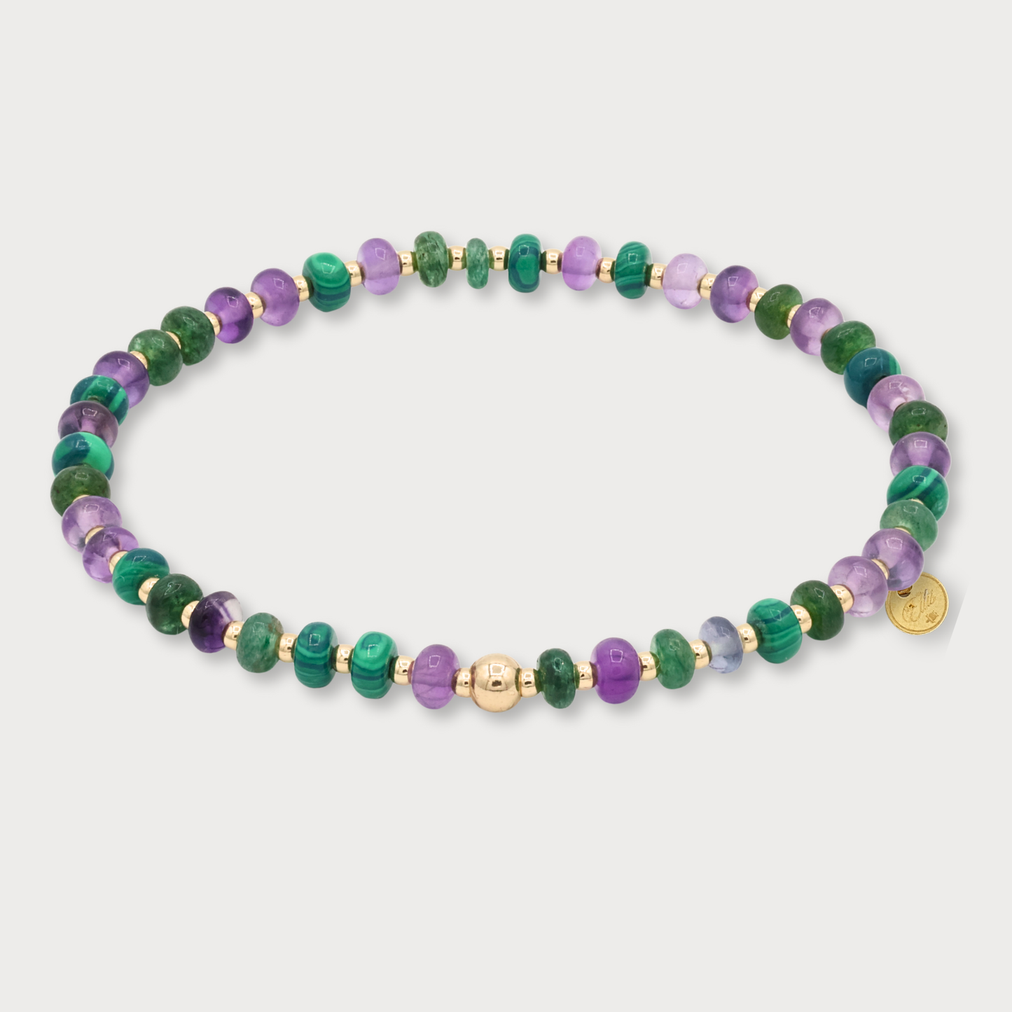 Aimée - armband met o.a. malachiet en ametist