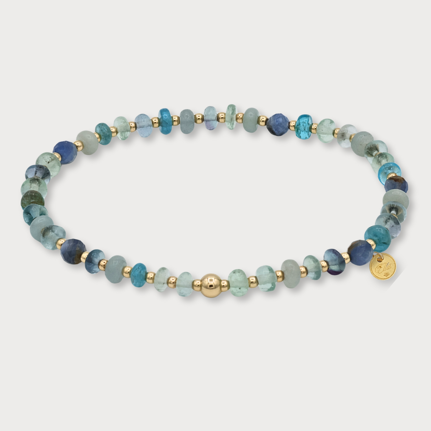 Aimée - armband met o.a. aquamarijn en apatiet