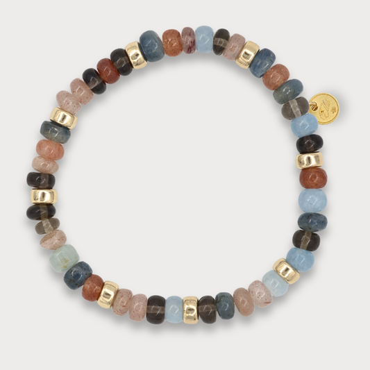 Féline - armband met o.a. sunstone en maansteen