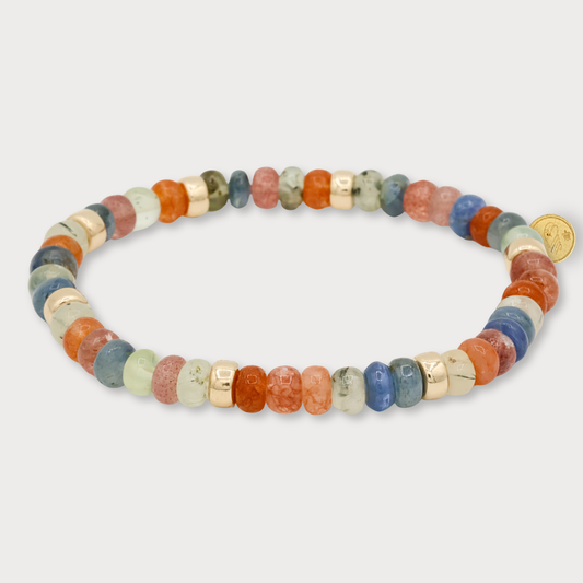 Féline - armband met o.a. kyaniet en prehniet