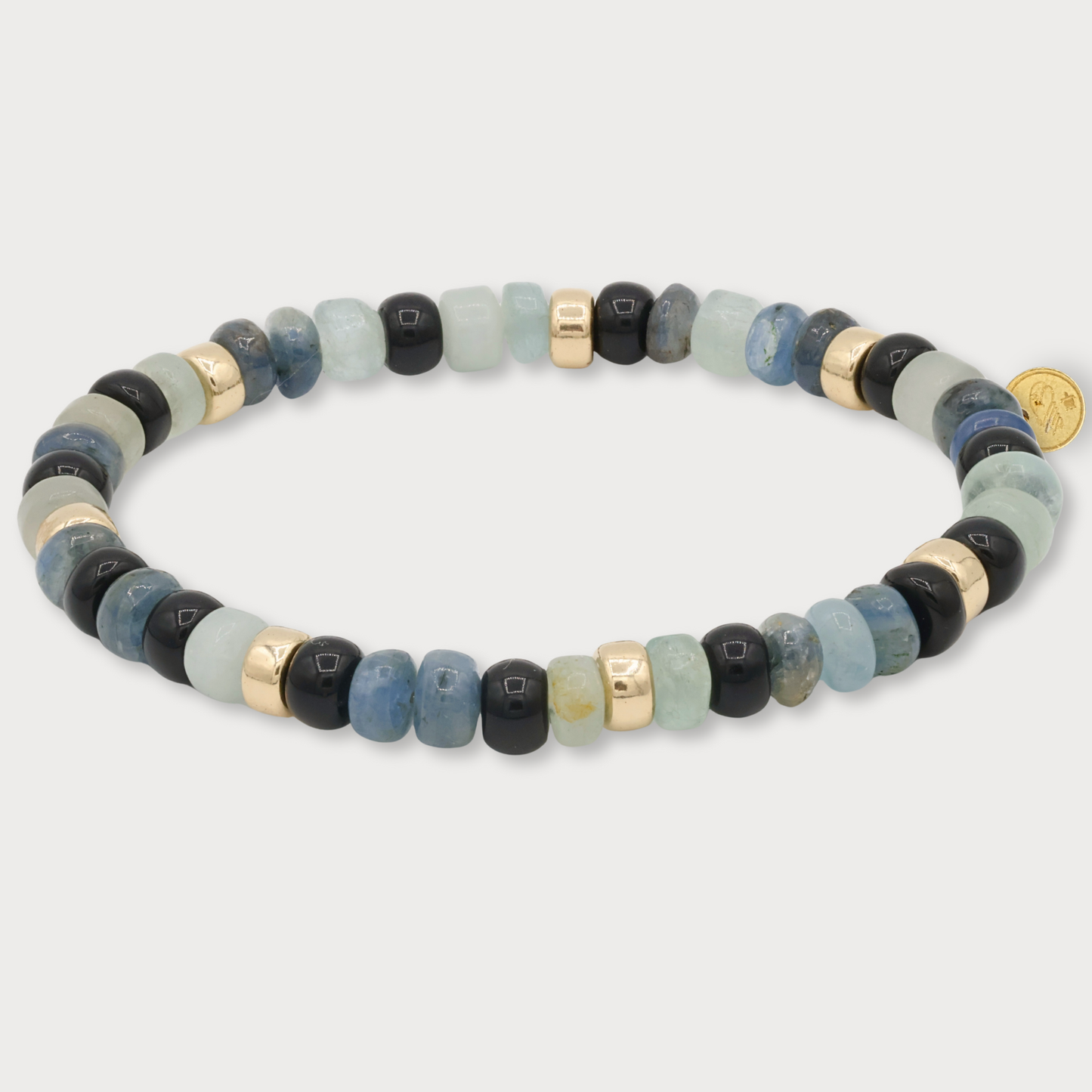 Féline - armband met o.a. kyaniet en aquamarijn