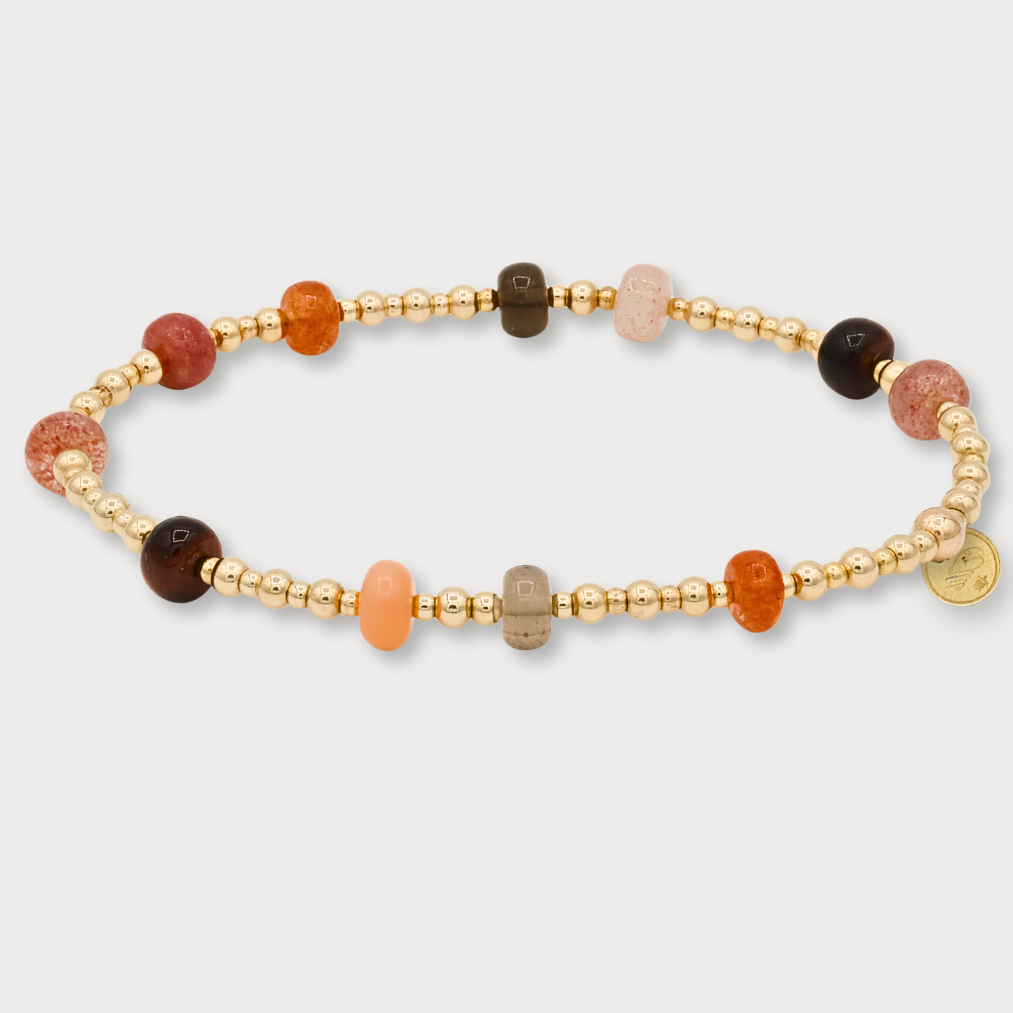 Féline - armband met o.a. maansteen en rookkwarts