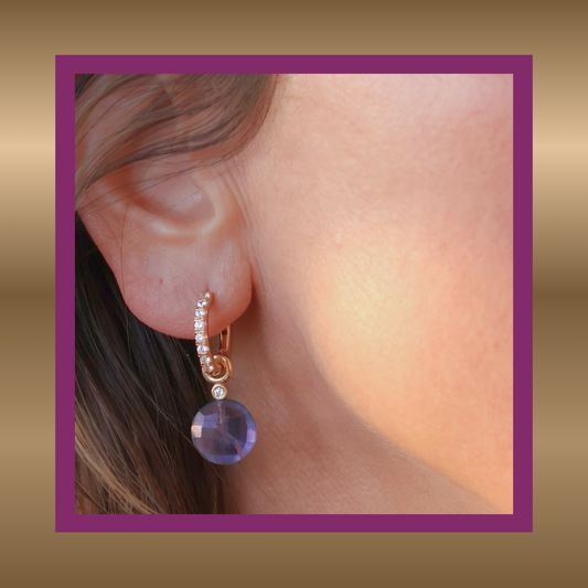 Aimée-  aanhangers met fluoriet