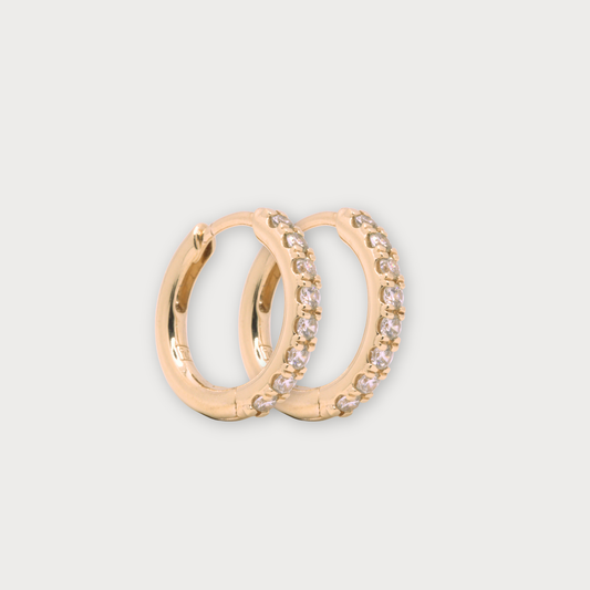 Essentiá- oorringen 18-karaat verguld met zirkonia