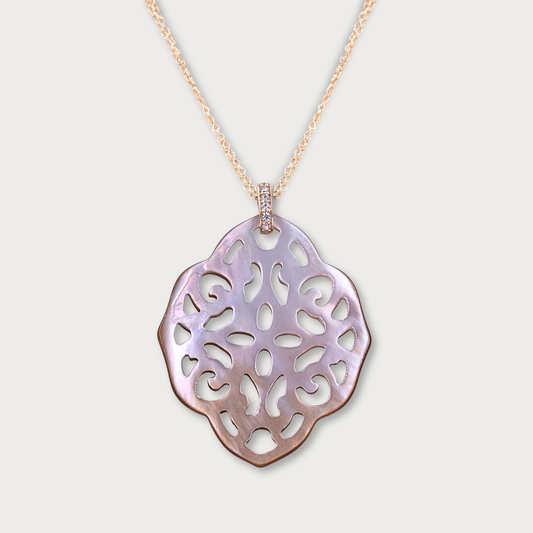 Exclusives - collier met connector en parelmoer element