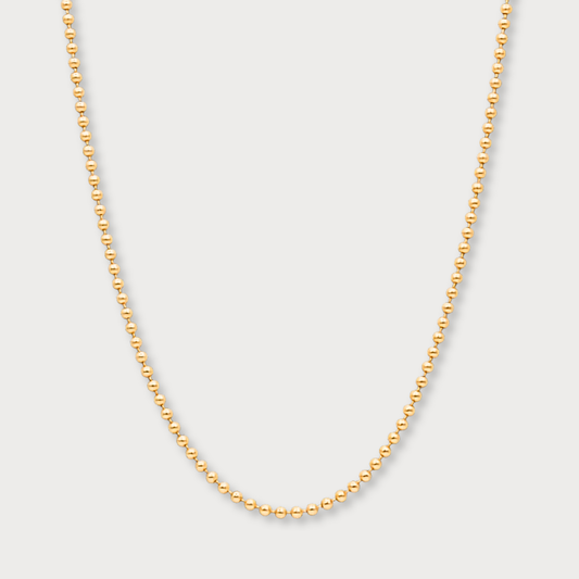 Essentiá - goldfilled collier met bolletjes van 2 mm.