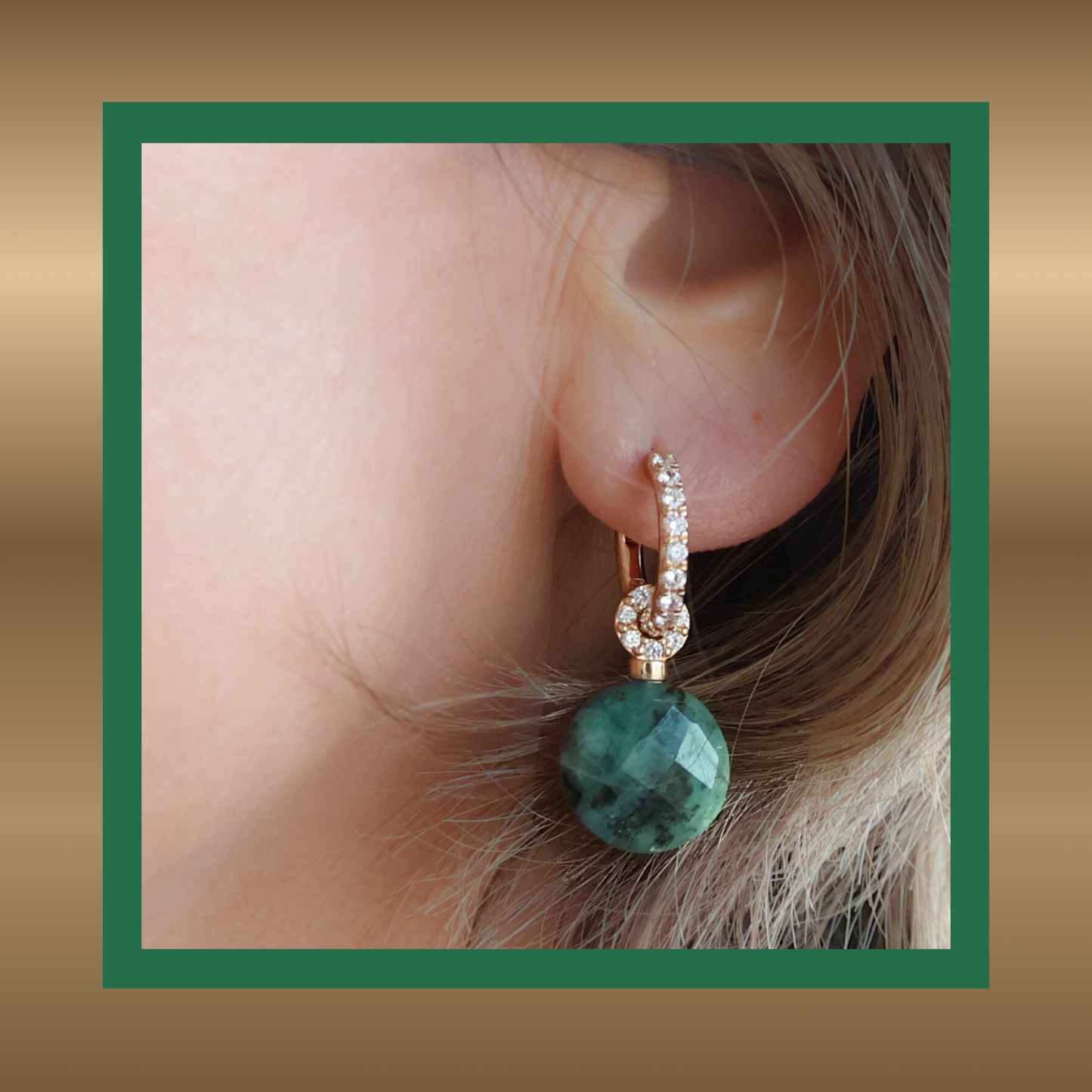 Féline-  aanhangers met smaragd